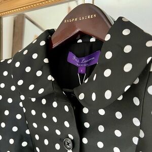 Ralph Lauren Purple Label Polka dot jacket. Size 2. NWT.